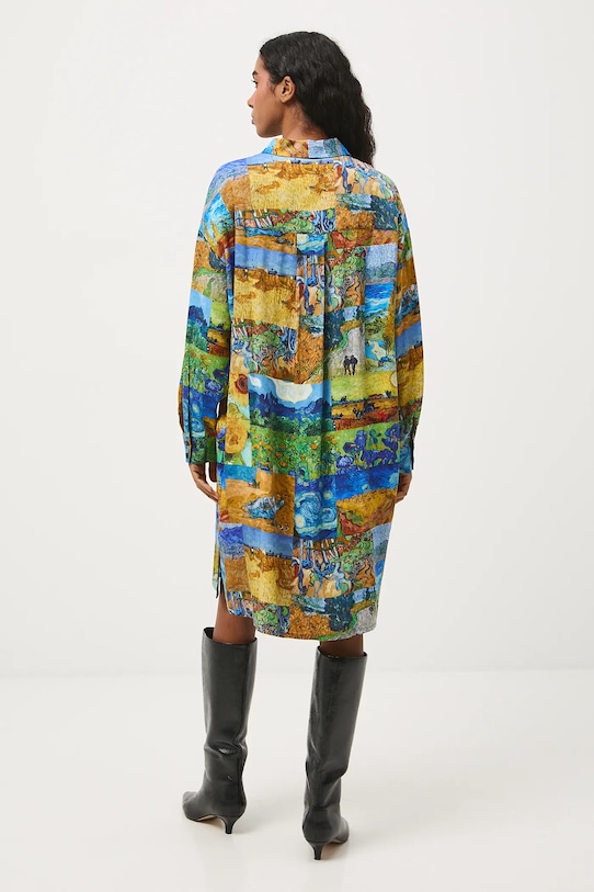 Odzież Sukienka damska midi z kolekcji Eviva L'arte RS26-SUD251 multicolor