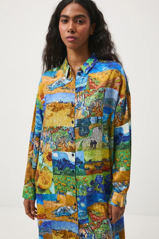 Sukienka damska midi z kolekcji Eviva L'arte multicolor RS26-SUD251