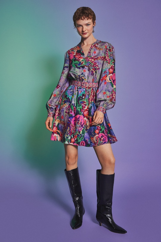 Sukienka damska mini z kolekcji Eviva L'arte RS26-SUD253 multicolor RS26