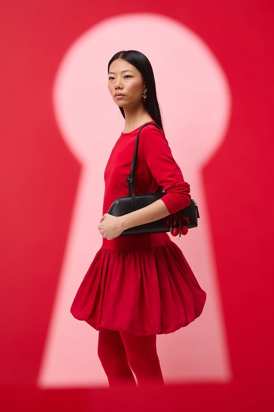 Medicine sukienka bawełna czerwony RS26-SUD282