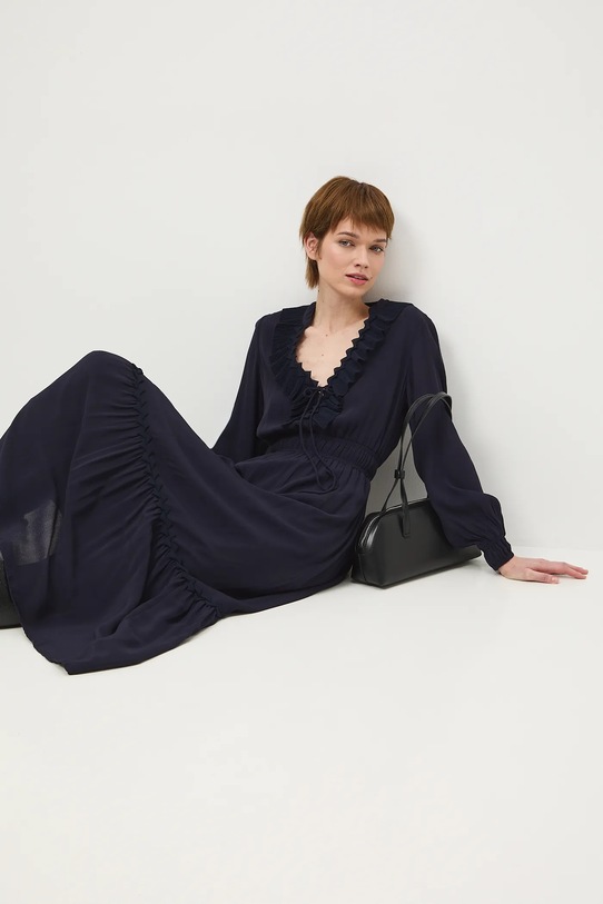 Medicine sukienka z wiskozy casual granatowy RS26-SUD307