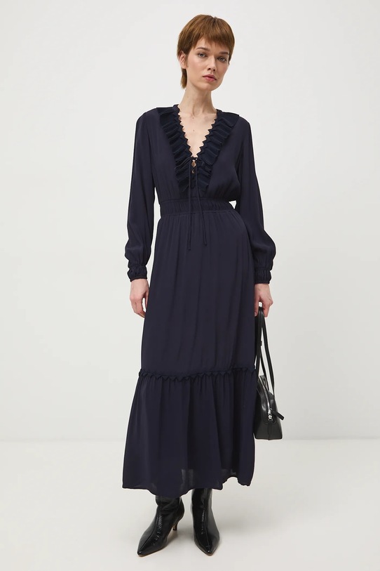 Medicine sukienka z wiskozy RS26-SUD307 granatowy RS26