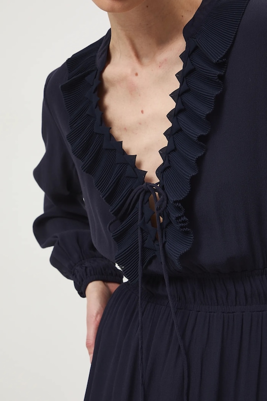 Medicine sukienka z wiskozy RS26-SUD307 granatowy