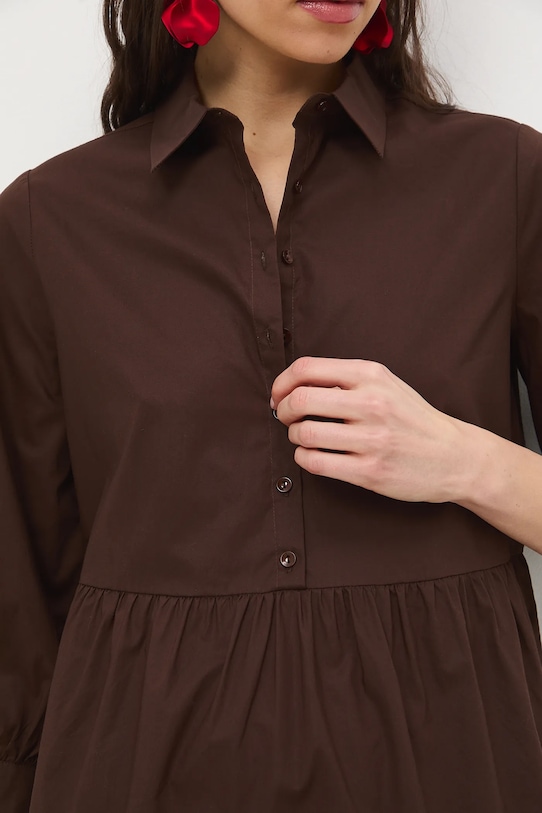 Medicine sukienka damska koszulowa RS26-SUD400 brązowy
