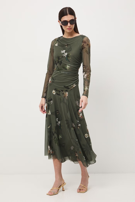 Asymetrické šaty RS26-SUD500 zelená RS26