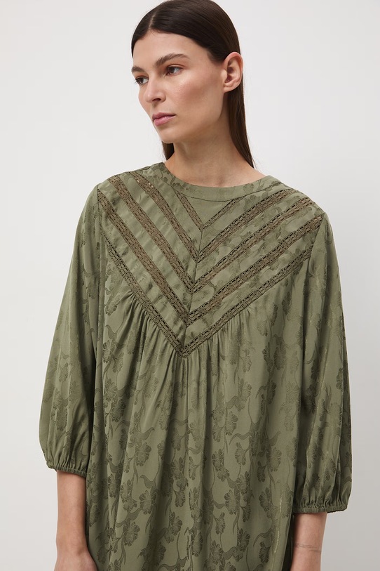 Medicine sukienka oversize z wiskozą zielony RS26-SUD505