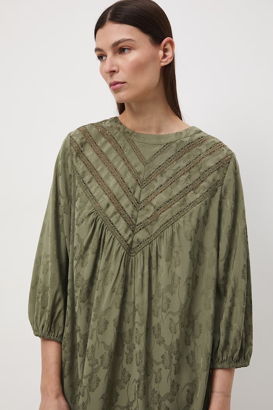 Medicine sukienka oversize z wiskozą zielony RS26-SUD505