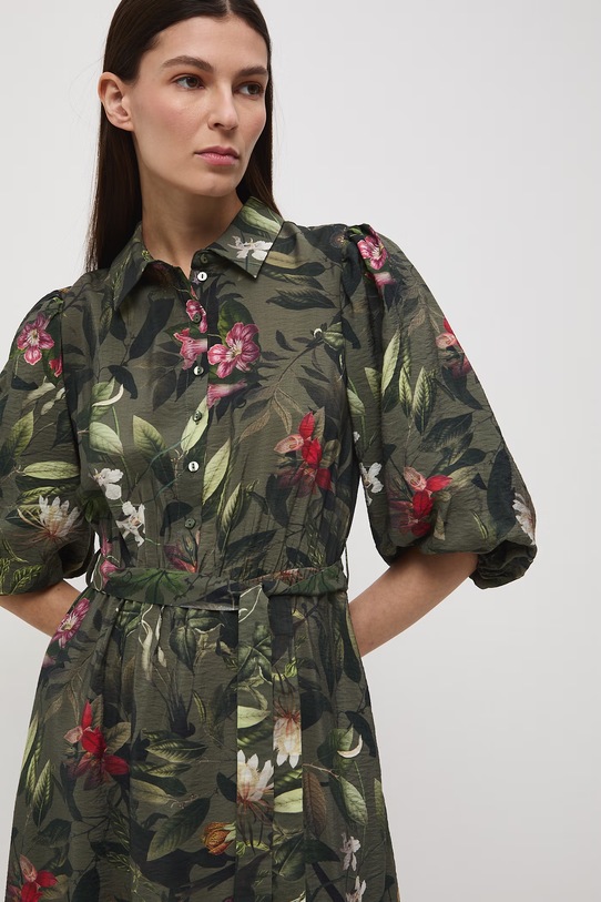 Oblečenie Šaty s rozšíreným strihom RS26-SUD506 zelená