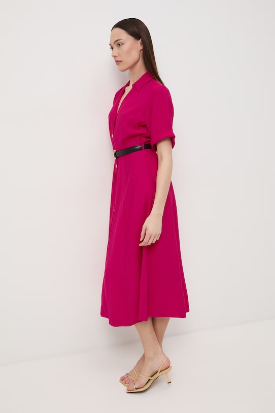 Medicine sukienka rozkloszowana z wiskozy RS26-SUD601 różowy RS26