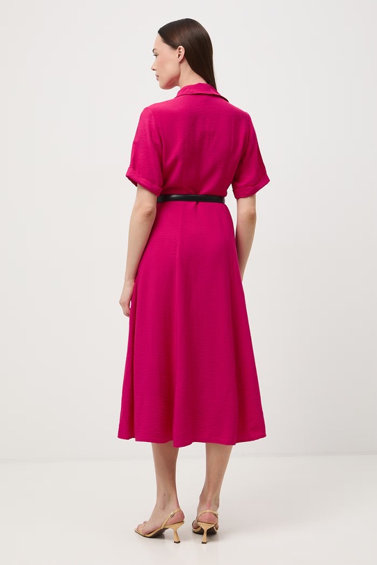 Odzież Sukienka rozkloszowana z wiskozą RS26-SUD601 różowy