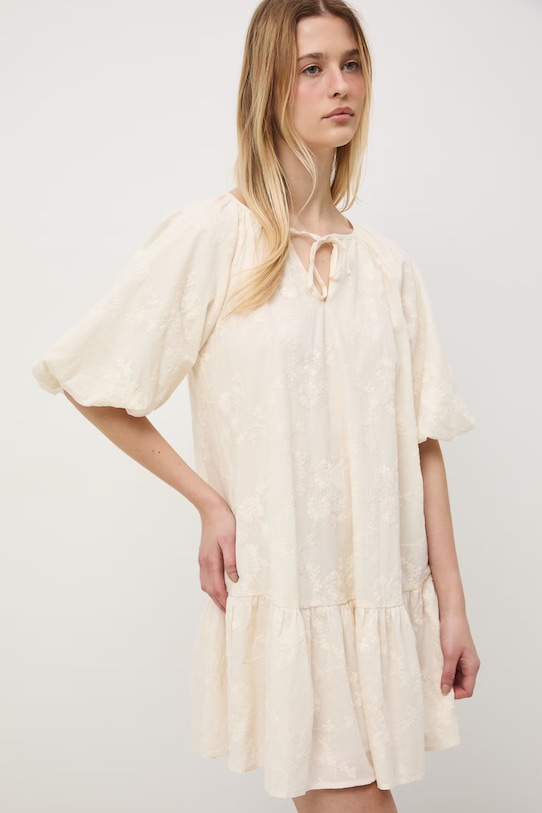 Medicine sukienka oversize bawełniana beżowy RS26-SUD602