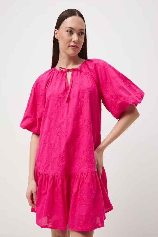 Medicine sukienka oversize bawełniana RS26-SUD602 różowy RS26