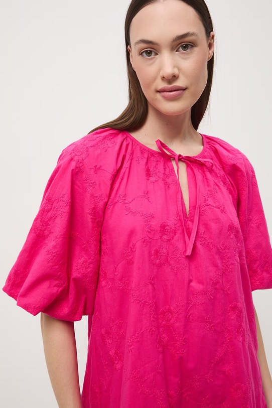 Medicine sukienka oversize bawełniana różowy RS26-SUD602