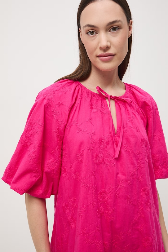 Medicine sukienka oversize bawełniana różowy RS26-SUD602