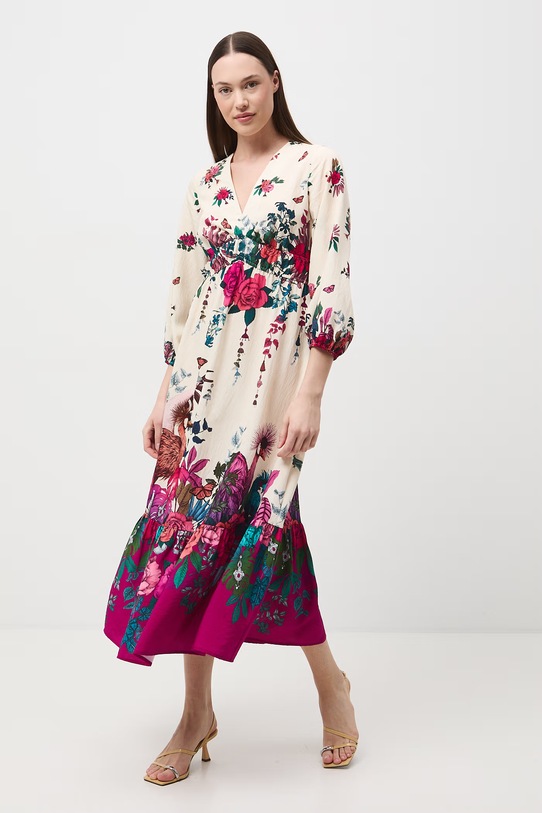 Odzież Medicine sukienka rozkloszowana z wiskozą RS26-SUD651 multicolor