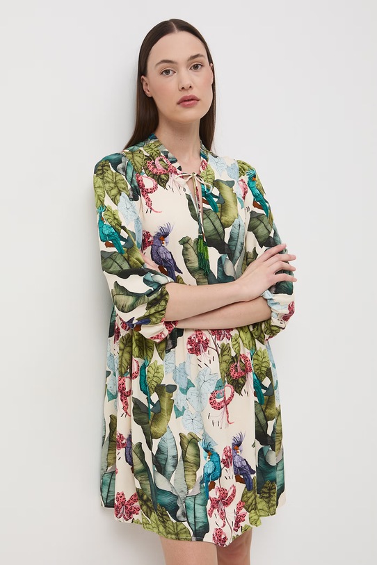 Medicine sukienka oversize z wiskozy RS26-SUD652 multicolor RS26