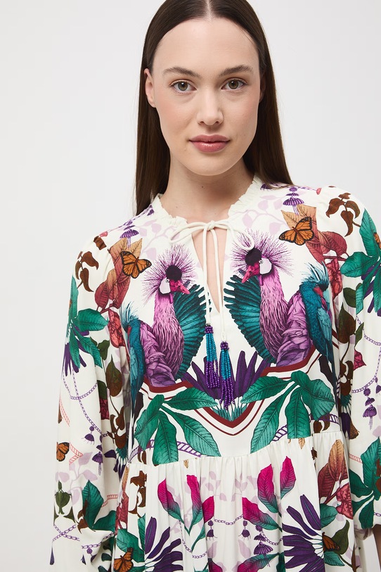 Medicine sukienka oversize z wiskozy RS26-SUD652 multicolor