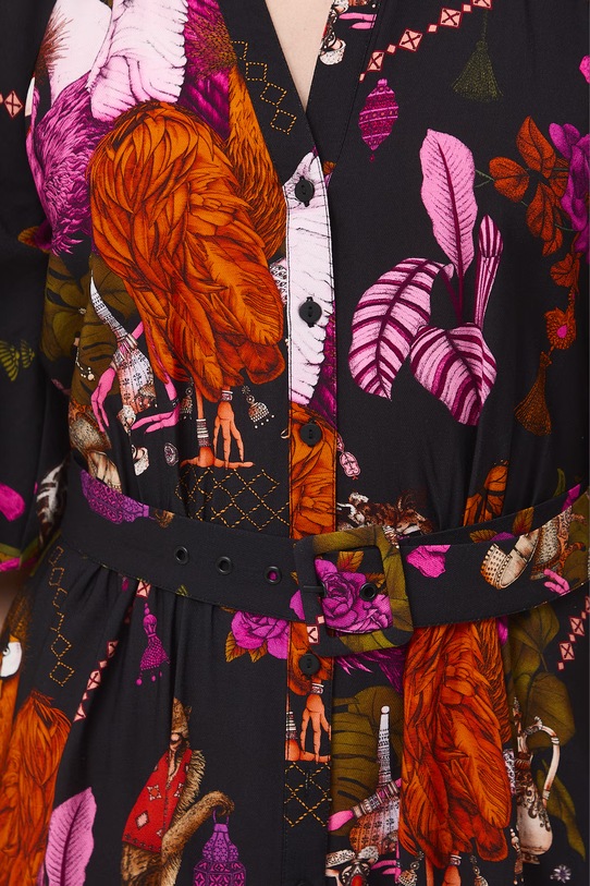 Šaty s rozšíreným strihom s viskózou z kolekcie Ilona Tambor x Medicine RS26-SUD653