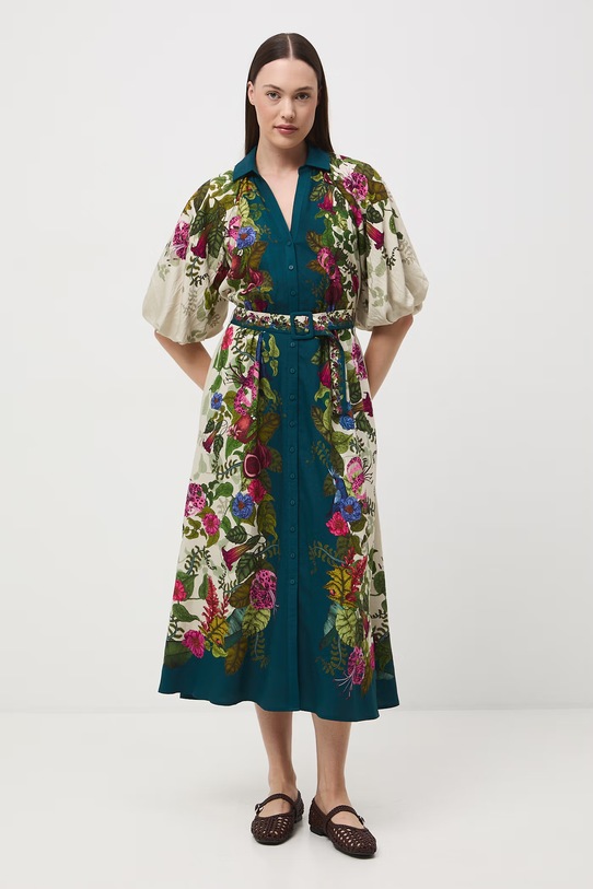 Medicine sukienka rozkloszowana z wiskozą RS26-SUD653 multicolor RS26