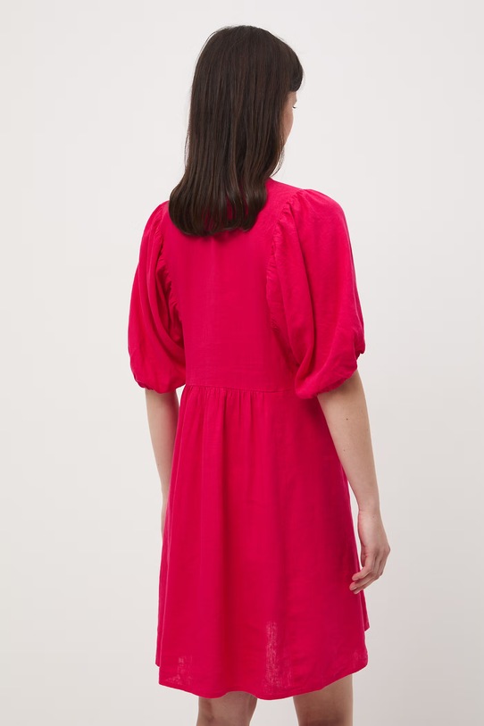 Odzież Sukienka oversize z lnem RS26-SUD700 różowy