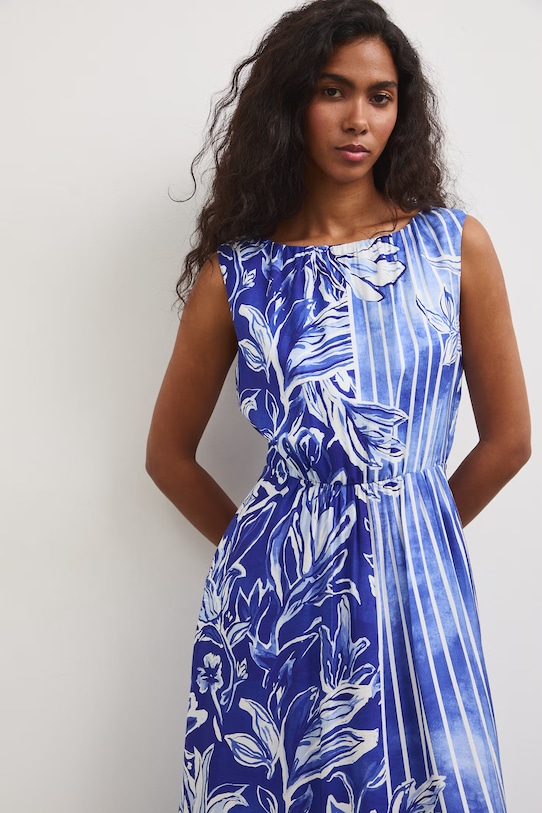 Medicine sukienka z wiskozą niebieski RS26-SUD802