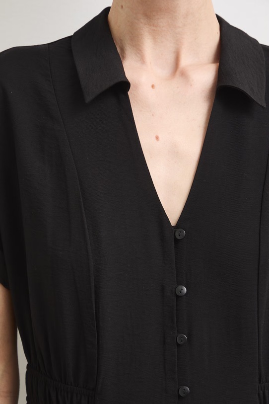 Sukienka rozkloszowana z wiskozą RS26-SUD803 czarny