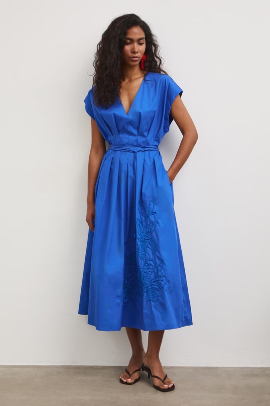 Medicine kiszélesedő ruha pamutból RS26-SUD805 kék RS26