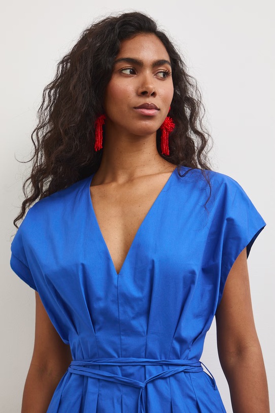 Medicine kiszélesedő ruha pamutból kék RS26-SUD805