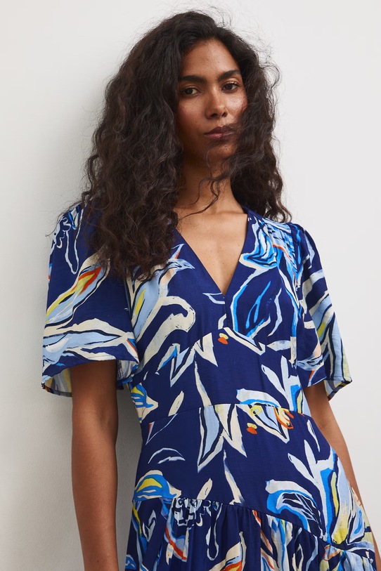 šaty s viskózou námořnická modř RS26-SUD809