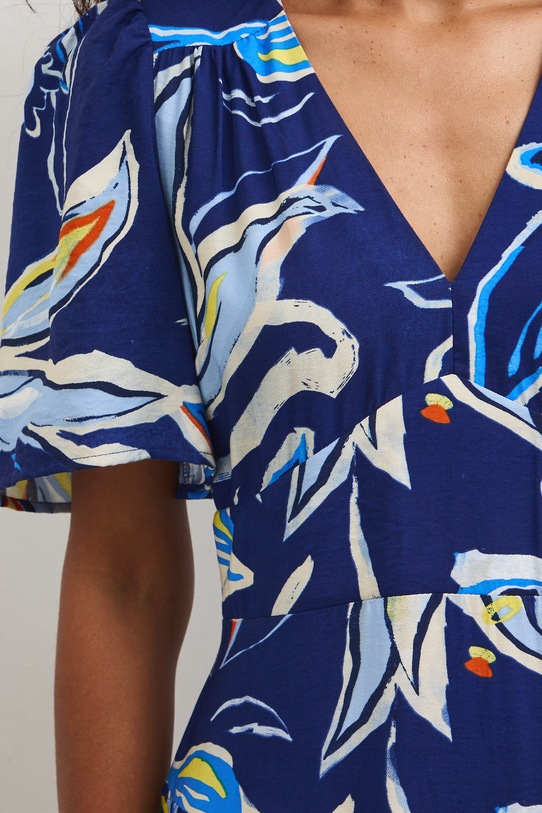 šaty s viskózou RS26-SUD809 námořnická modř