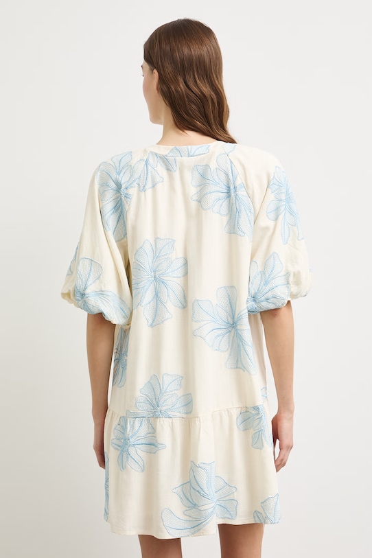 Oblečenie Medicine šaty s rozšíreným strihom s ľanom RS26-SUD811 béžová