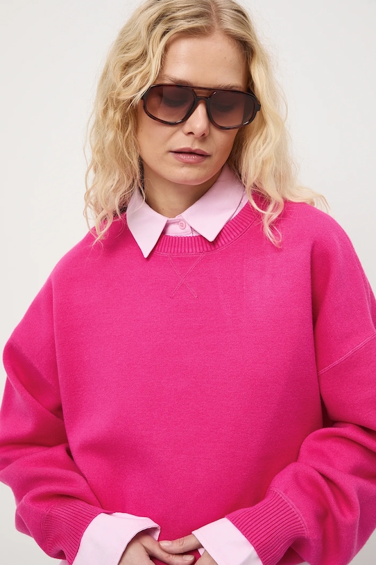 Sweter damski gładki różowy RS26-SWD011