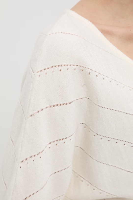 Medicine sweter damski ażurowy RS26-SWD041 beżowy