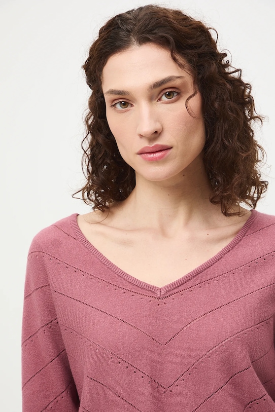 Medicine sweter damski ażurowy różowy RS26-SWD041