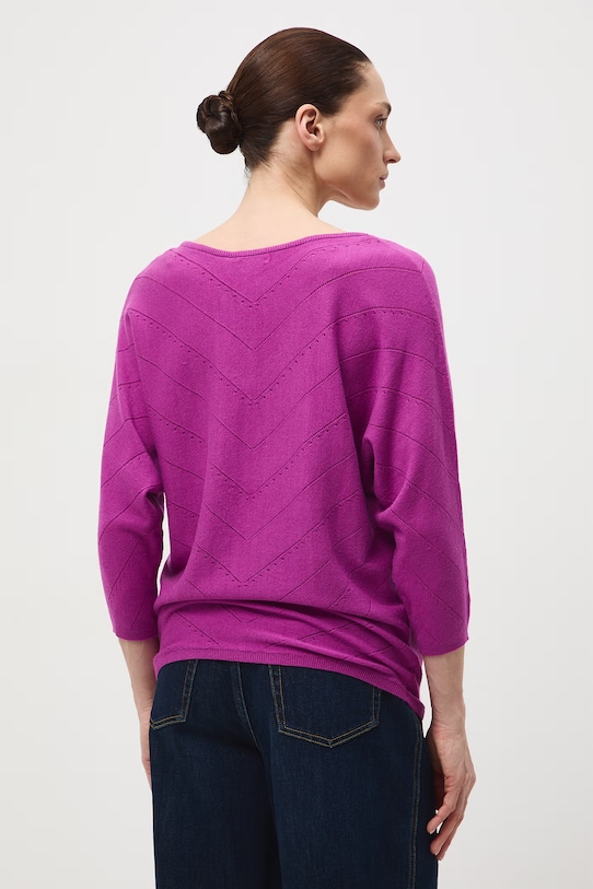 Odzież Medicine sweter damski ażurowy RS26-SWD041 fioletowy