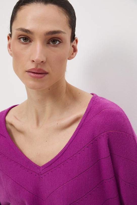 Medicine sweter damski ażurowy fioletowy RS26-SWD041