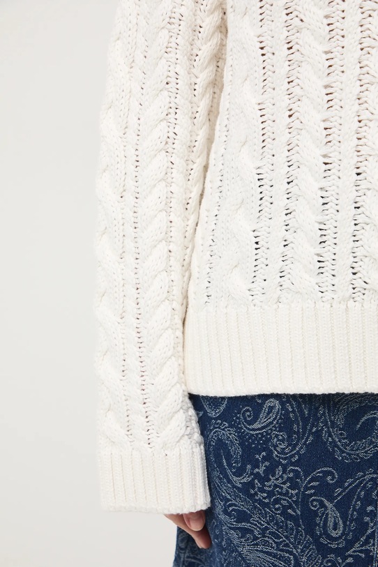 Medicine sweter bawełniany RS26-SWD101 beżowy