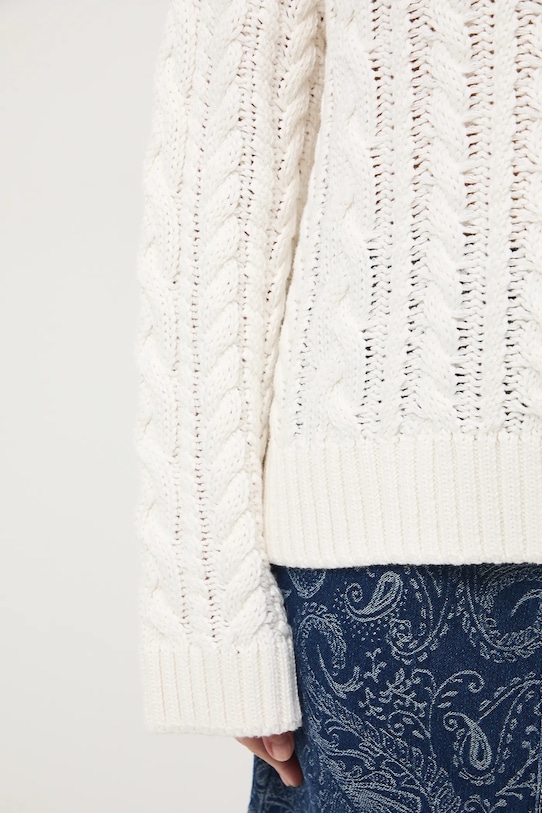 Medicine sweter bawełniany RS26-SWD101 beżowy