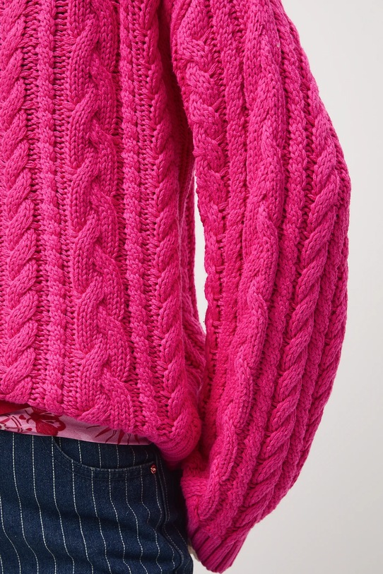 Medicine sweter bawełniany RS26-SWD101 różowy