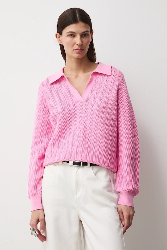 Medicine sweter bawełniany RS26-SWD200 różowy RS26