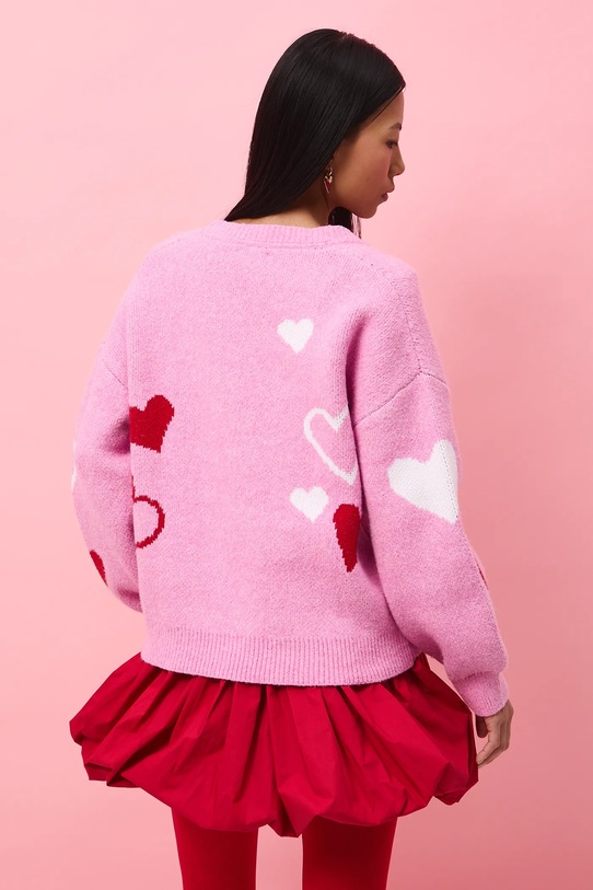 Odzież Medicine kardigan z domieszką wełny RS26-SWD281 różowy