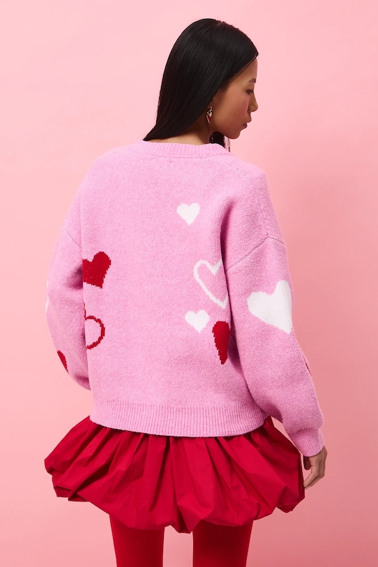 Odzież Medicine kardigan z domieszką wełny RS26-SWD281 różowy