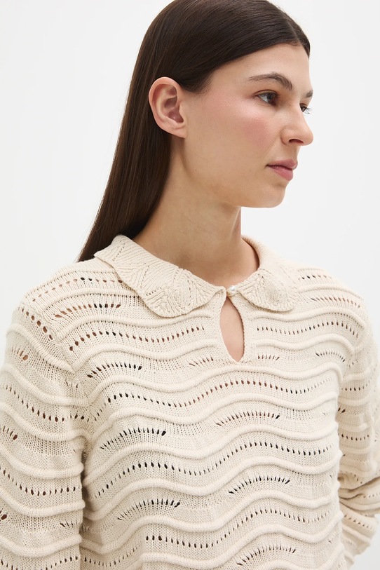 Medicine sweter bawełniany beżowy RS26-SWD282