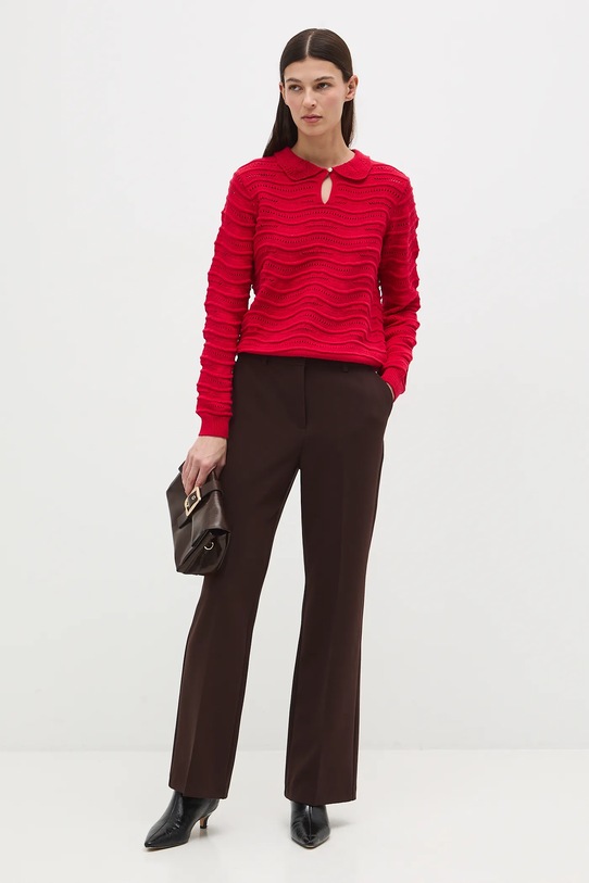 Medicine sweter bawełniany regular czerwony RS26-SWD282