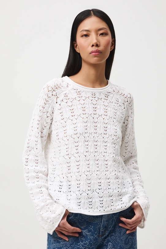 Medicine sweter bawełniany RS26-SWD305 biały RS26