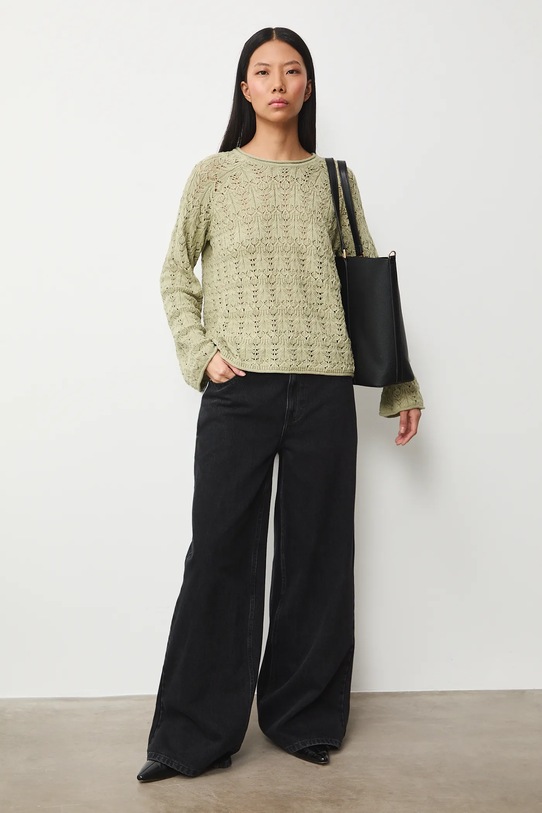 Medicine sweter bawełniany RS26-SWD305 zielony RS26