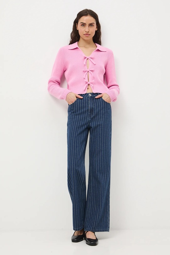 Medicine kardigan bawełniany RS26-SWD404 różowy RS26