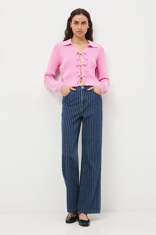 Medicine kardigan bawełniany RS26-SWD404 różowy RS26