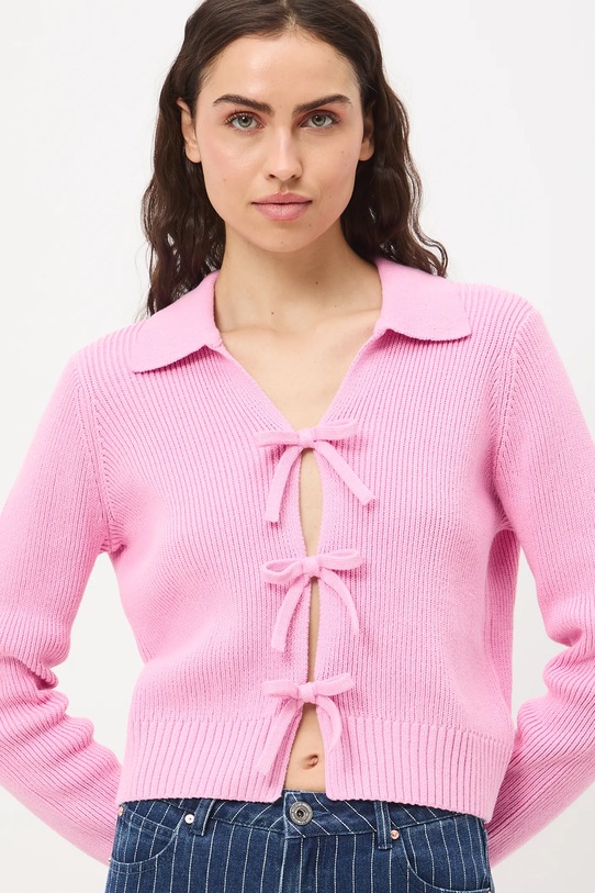Medicine kardigan bawełniany różowy RS26-SWD404