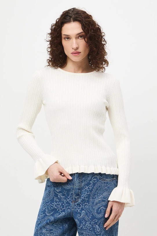 Svetr dámský se strukturovanou viskózou RS26-SWD406 béžová RS26